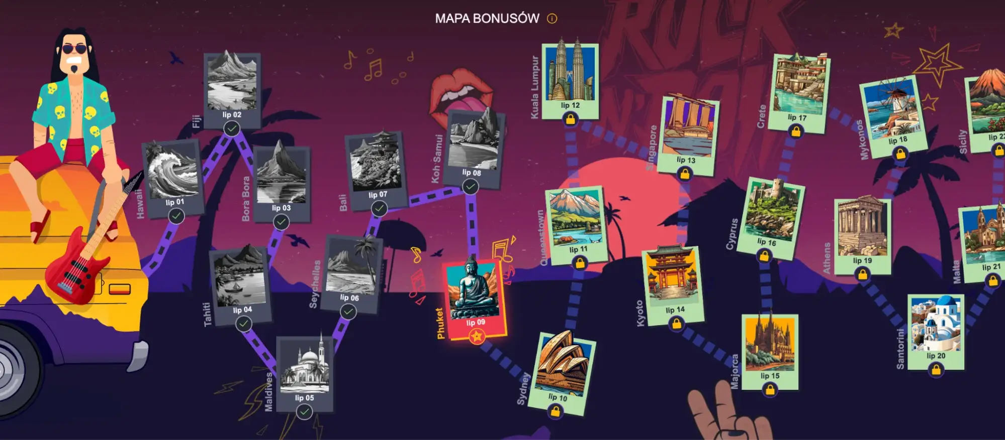 rolling slots mapa bonusow