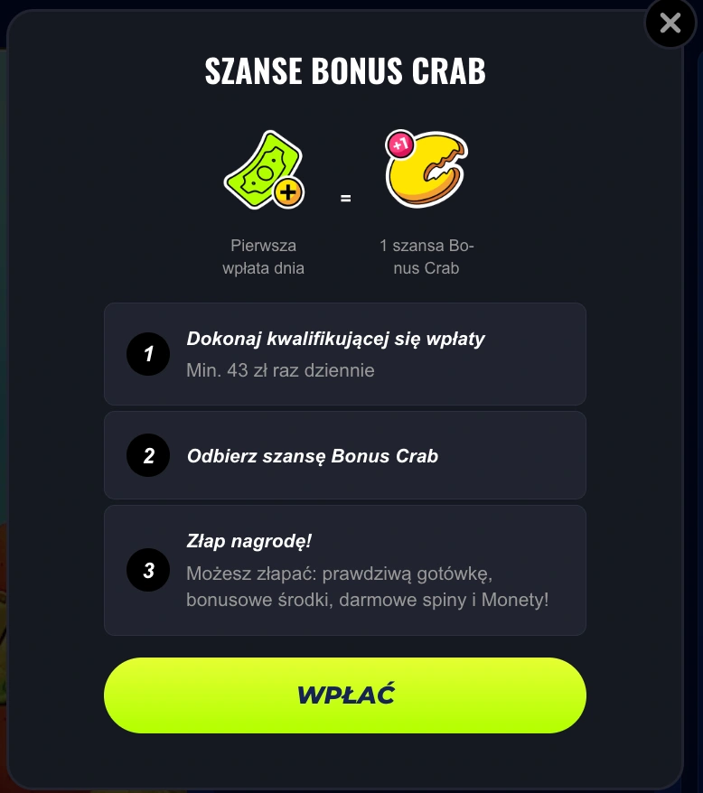 lunubet bonus crab