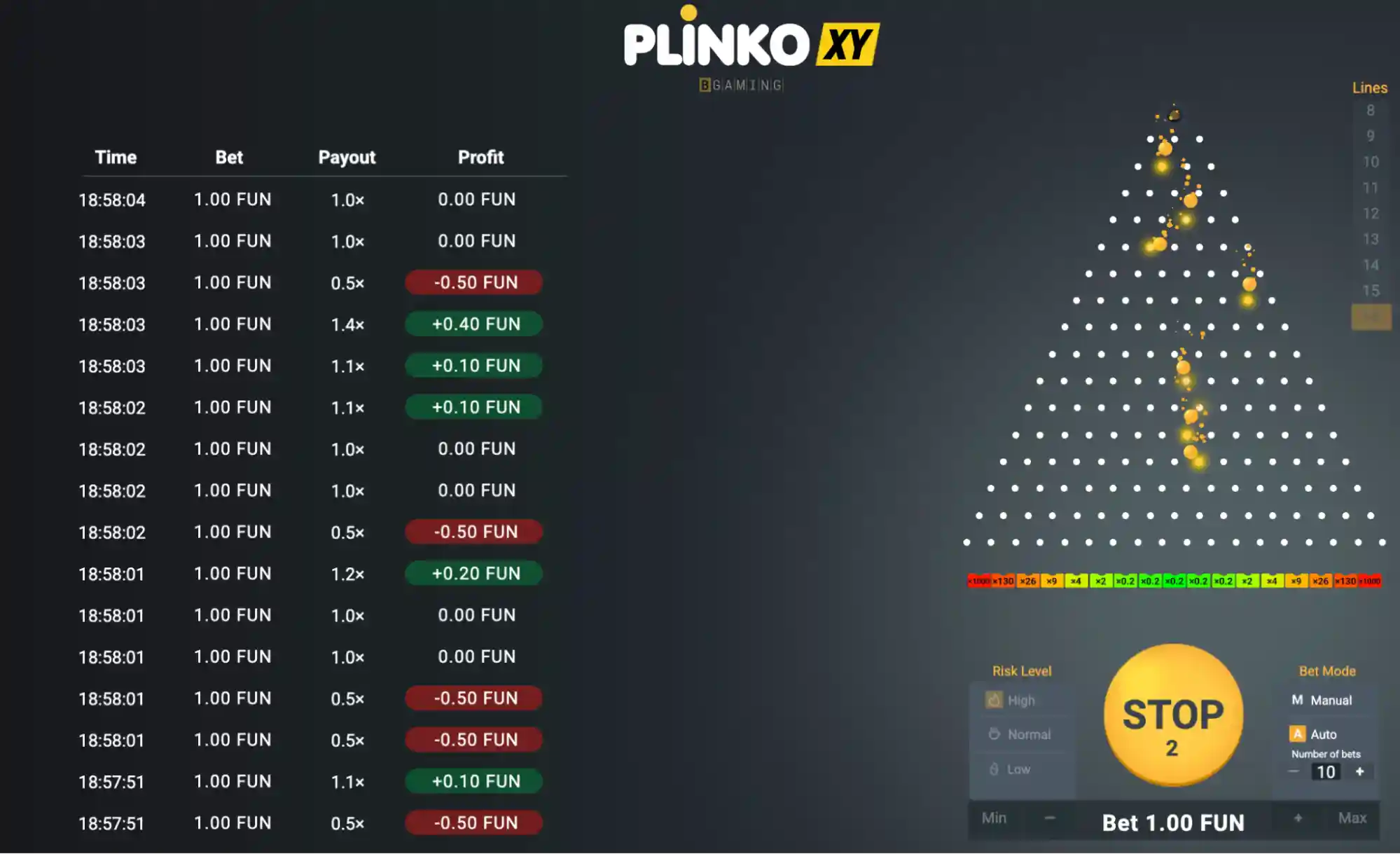 plinko xy gra
