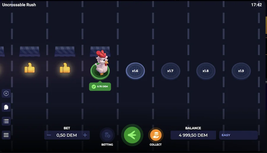 uncrossable rush gra