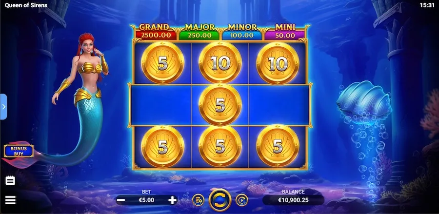 queen of sirens automat evoplay