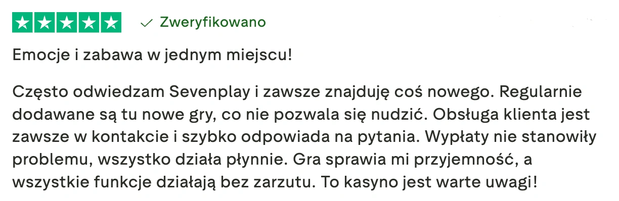 sevenplay opinie trustpilot