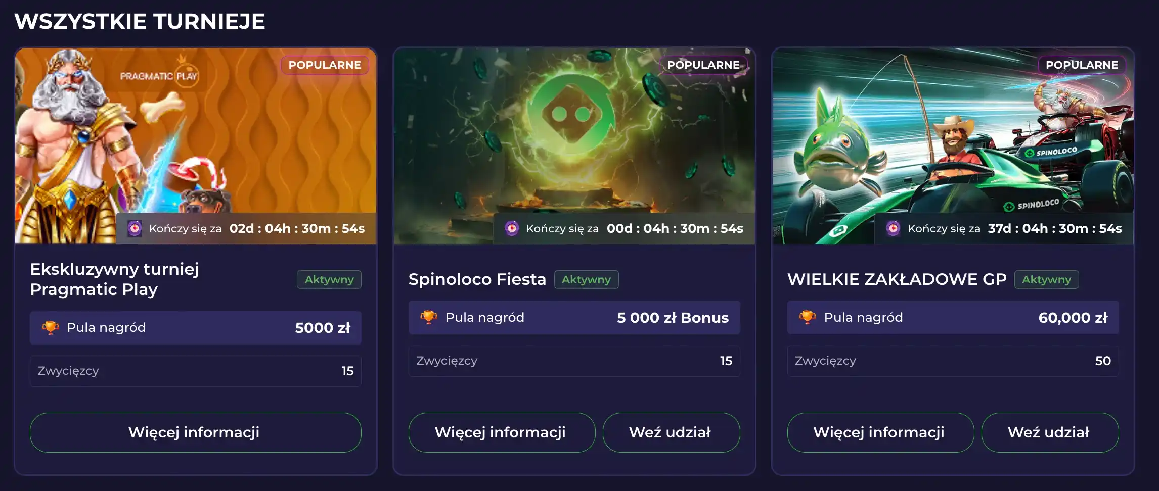 spinoloco kasyno turnieje
